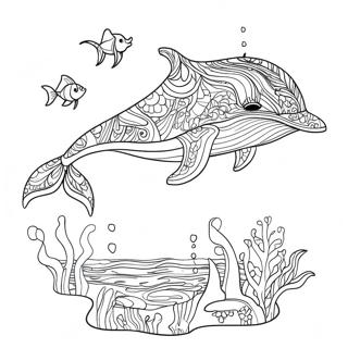 Hval Som Svommer I Havet Fargeleggingsside 78636-20993