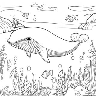 Hval Som Svommer I Havet Fargeleggingsside 78636-20994