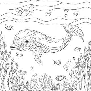 Hval Som Svommer I Havet Fargeleggingsside 78636-20996