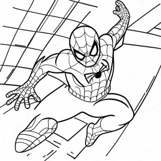 Spider Man I Handlingsposisjon Fargeleggingsside 79513 21674