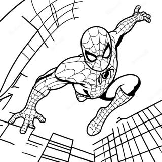Spider Man I Handlingsposisjon Fargeleggingsside 79513-21676