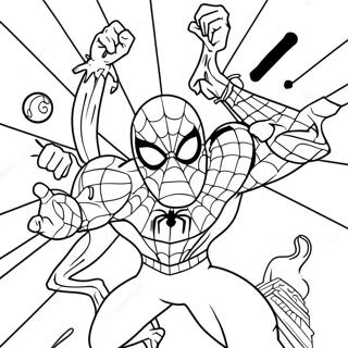 Spider Man Kjemper Mot Skurker Fargeleggingsside 79515-21683