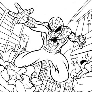 Spider Man Kjemper Mot Skurker Fargeleggingsside 79515-21684