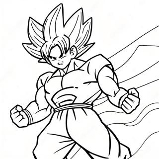 Goku Super Saiyan Transformasjon Fargeleggingsside 8026-2662