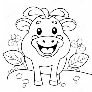 Glad Jordbaerku Med Et Stort Smil Fargeleggingsside 80313-22285