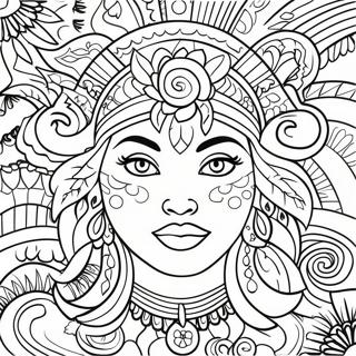 Fargerik Chicano Veggmaleri Fargeleggingsside 80339-22305