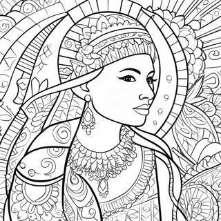 Fargerik Chicano Veggmaleri Fargeleggingsside 80339-22306