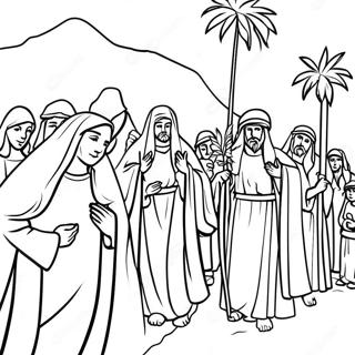 Palmesondag Prosesjon Fargeleggingsside 80364 22328
