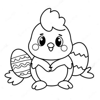 Fargerik Peep Med Paskeegg Fargeleggingsside 80953 22782