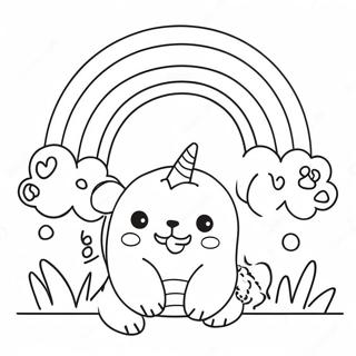 Cyan Regnbuevenner Lekende Fargeleggingsside 81006-22825