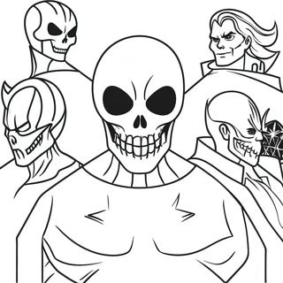 Ghost Rider Som Konfronterer Skurker Fargeleggingsside 81443-23165