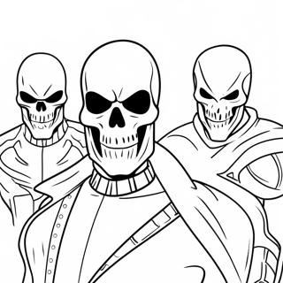 Ghost Rider Som Konfronterer Skurker Fargeleggingsside 81443-23167