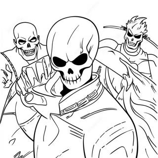 Ghost Rider Som Konfronterer Skurker Fargeleggingsside 81443-23168