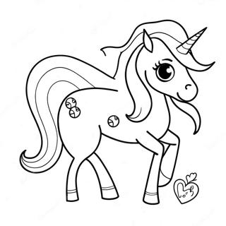 Fargeleggingsside Med Fargerik Havfrue Enhjorning Med Regnbue Manke 81546-23251