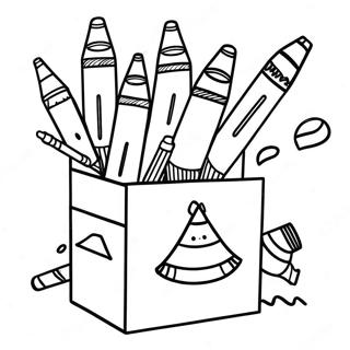 Fargeleggingsside Med Fantasifull Fargeblyantboks 81571 23267