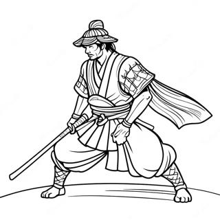 Samurai Med Katana Fargeleggingsark 82240 23815