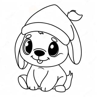 Sott Julebroderi Med Nisselue Fargeleggingsside 82523-24031