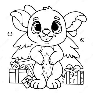 Lekende Julebroderi Dekorere Tre Fargeleggingsside 82524-24033