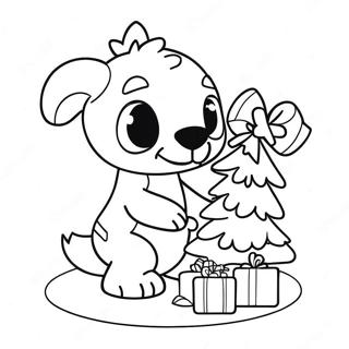 Lekende Julebroderi Dekorere Tre Fargeleggingsside 82524-24036