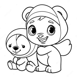 Eventyrlig Masha Og Bjorn Fargeleggingsark 82832-24273