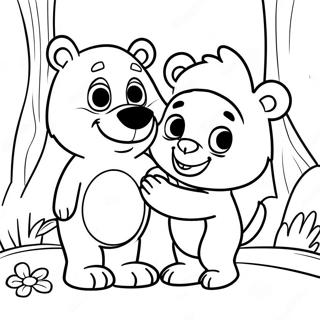 Masha Og Bjorn Har Det Goy Fargeleggingsark 82833-24278