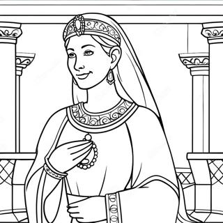 Dronning Esther I Kongelige Kaper Fargeleggingsside 83139 24512