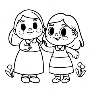 Matilda Og Froken Honning Fargeleggingsark 83269 24618