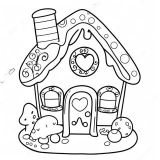 Fantasifull Pepperkakehus Fargeleggingsside 83448 24759