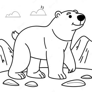 Lekende Isbjorn Fargeleggingsside 83575 24857