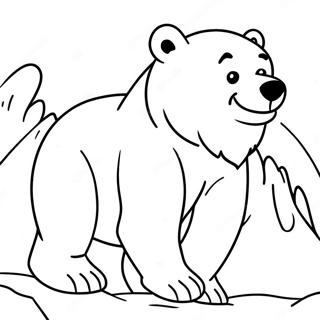 Lekende Isbjorn Fargeleggingsside 83575 24859