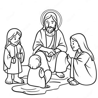 Jesus Med Barn Fargeleggingsside 8378-330