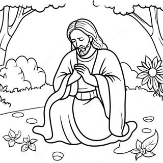 Jesus Ber I Hagen Fargeleggingsside 8380-2001