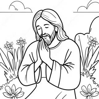 Jesus Ber I Hagen Fargeleggingsside 8380-2002