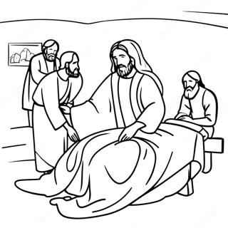 Jesus Helbreder De Syke Fargeleggingsside 8382-1114