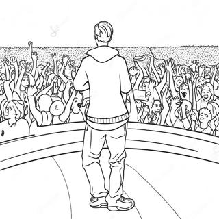 Justin Bieber Konsert Scene Fargeleggingsside 83983 25172