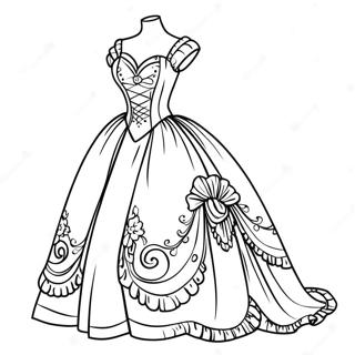 Grasios Vintage Ballkjole Fargeleggingsside 84473 25561