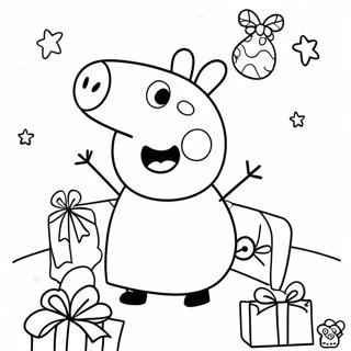 Peppa Gris Jul Fargeleggingsider