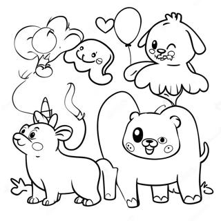 Gledelige Dyr Fargeleggingsside 85367-26337