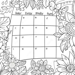 Kalender Fargeleggingsside Fargeleggingsider