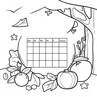 Sesongkalender Fargeleggingsside Fargeleggingsider