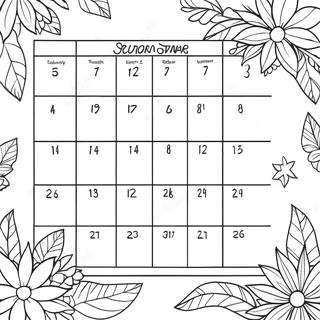 Sesongkalender Fargeleggingsside Fargeleggingsider