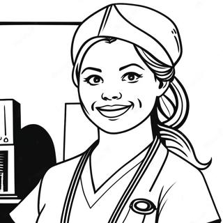 Sykepleier I Uniform Fargeleggingsside 86210 26993