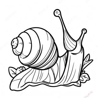 Smilende Sneglen Pa Et Blad Fargeleggingsside 86981-27602