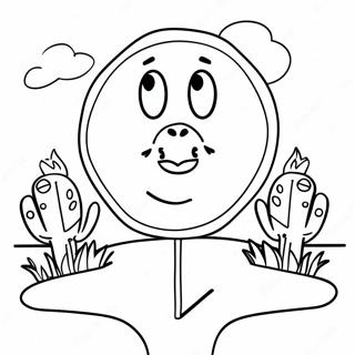 Morsom Stopp Skilt Med Dyrekarakterer Fargeleggingsside 87417 27935