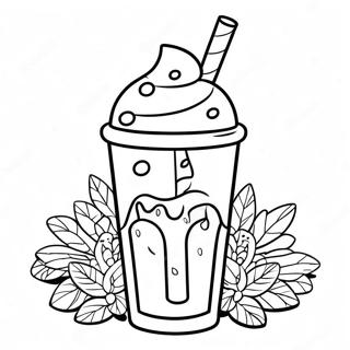 Mint Sjokolade Chip Milkshake Fargeleggingsside 87469-27977