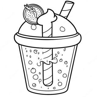 Mint Sjokolade Chip Milkshake Fargeleggingsside 87469-27978