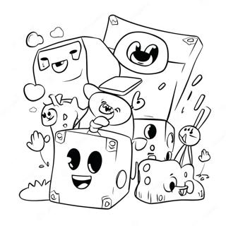 Wubbox Omgitt Av Venner Fargeleggingsside 87520-28016