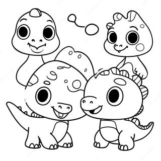 Dinosaurark Eventyr Fargeleggingsark