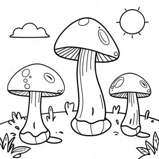 Trippy Sopp Fargeleggingsark