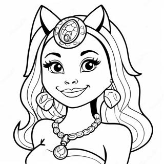 Clawdeen Wolf Med Stilige Tilbehor Fargeleggingsside 87877-28291